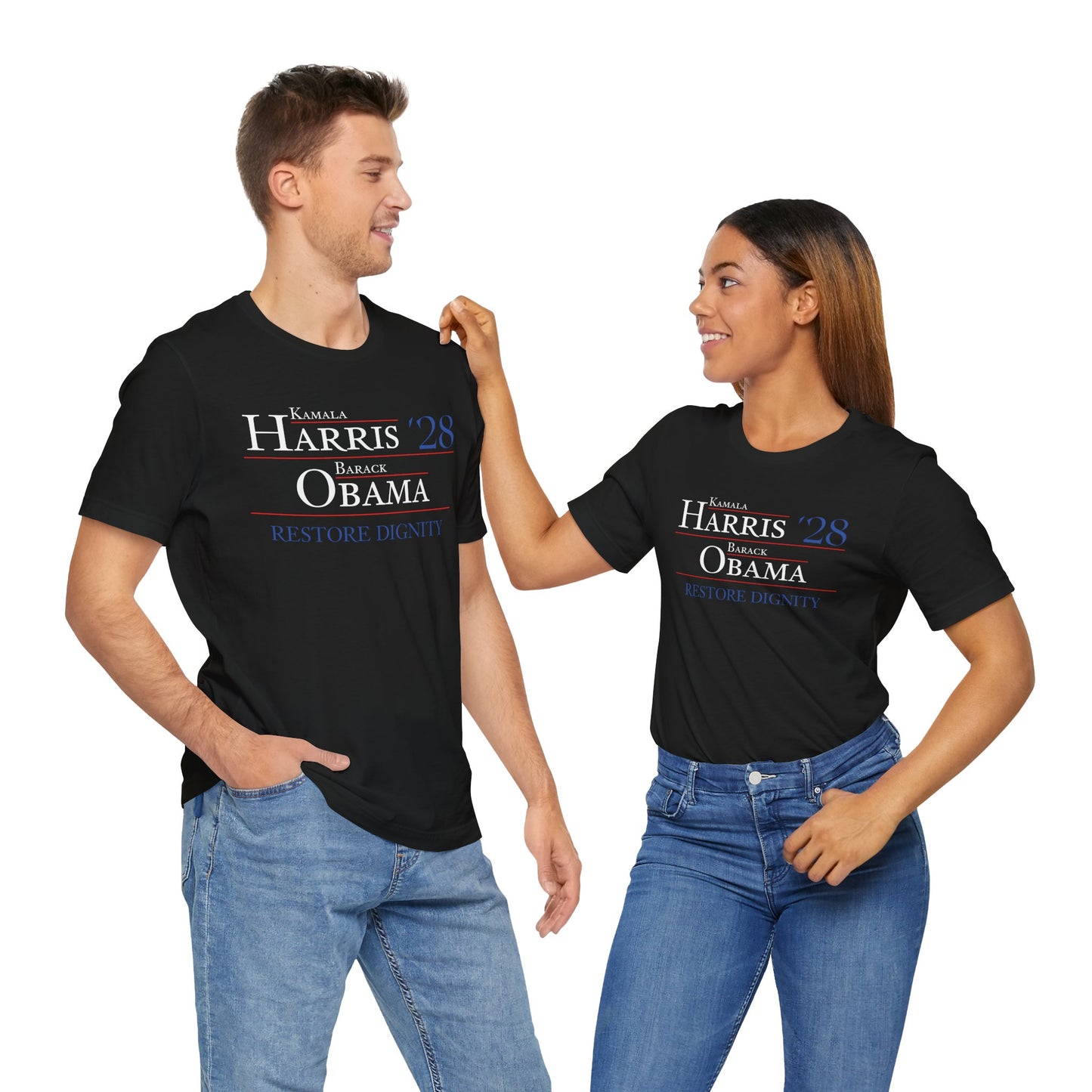 Kamala Harris, President - Barack Obama, Vice President 2028 Short Sleeve Tee