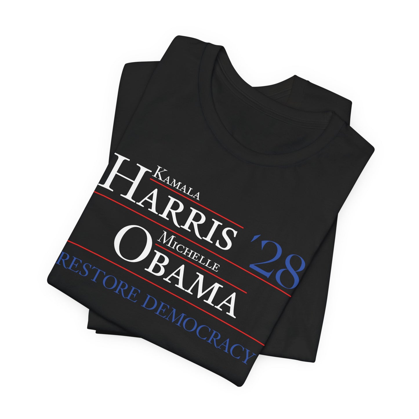 Kamala Harris, President - Michelle Obama, Vice President 2028 Short Sleeve Tee