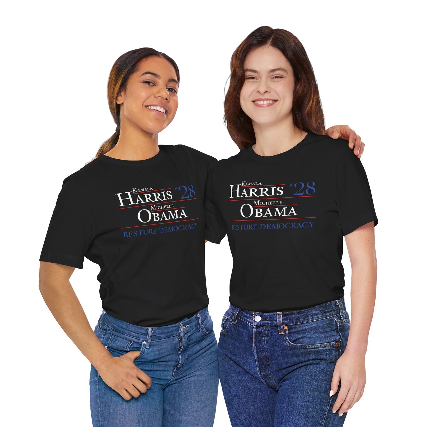 Kamala Harris, President - Michelle Obama, Vice President 2028 Short Sleeve Tee