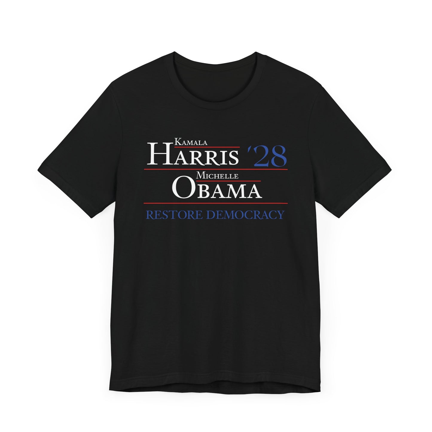 Kamala Harris, President - Michelle Obama, Vice President 2028 Short Sleeve Tee