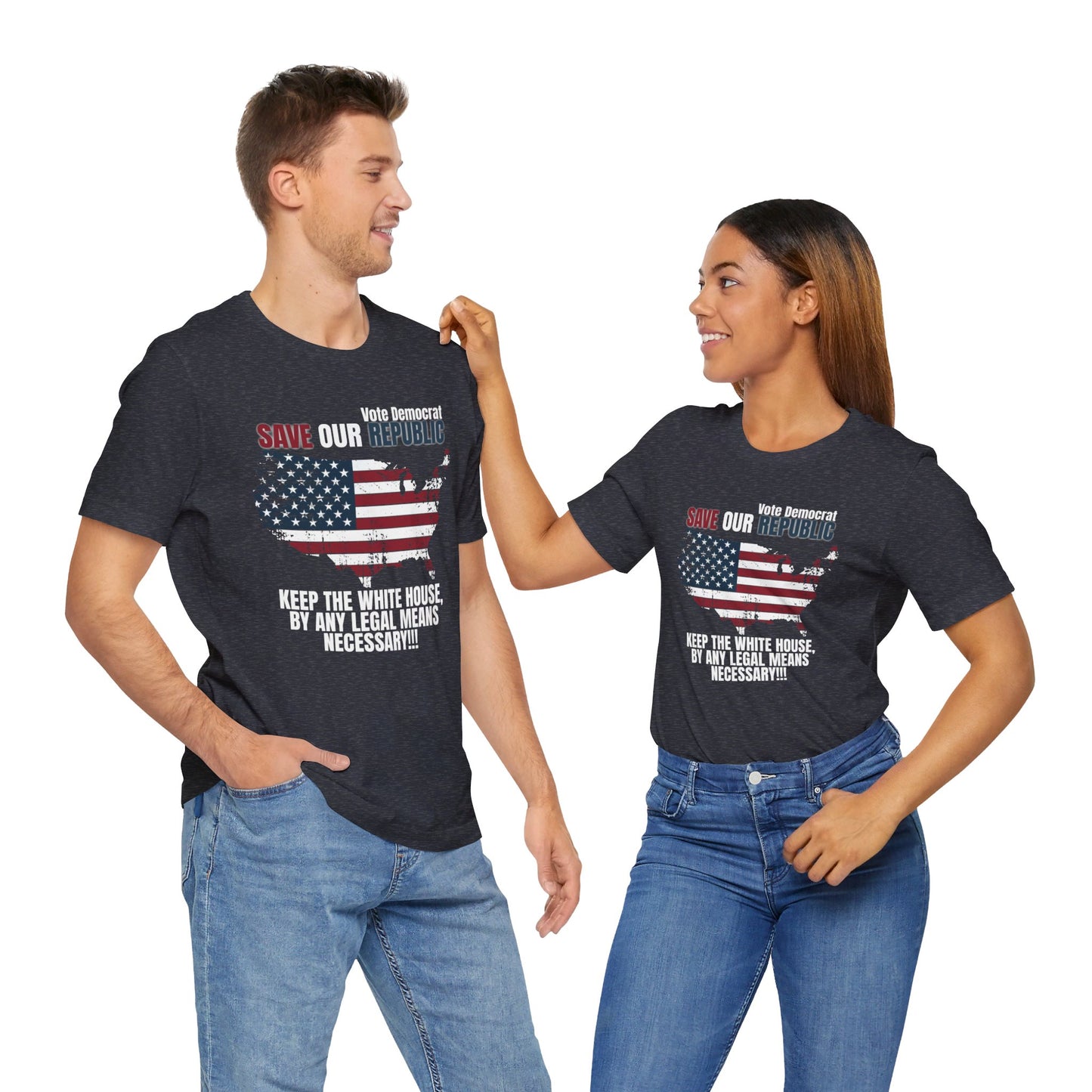 Vote Democrat Save The Republic Unisex Jersey Short Sleeve Tee