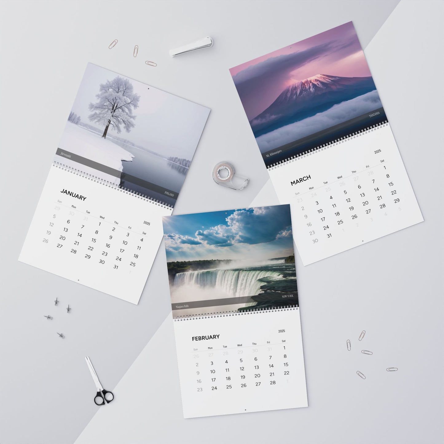 AI Generated Landscape Calendar (2025)