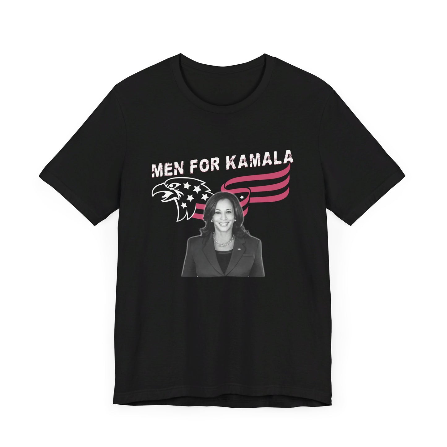 Men For Kamala | Unisex Black Short Sleeve Tee | Harris - Walz Presidential Campaign