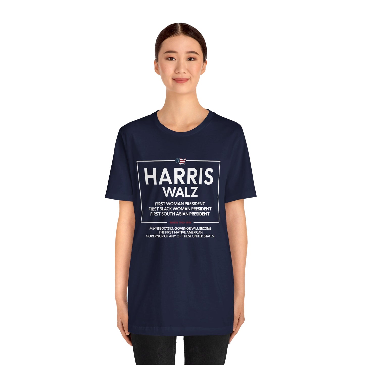 Harris: A Woman of Firsts Unisex Short Sleeve Tee
