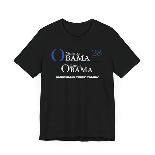 Michelle Obama, President - Barack Obama, Vice President 2028 Short Sleeve Tee