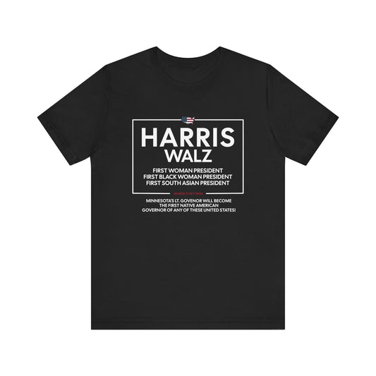 Harris: A Woman of Firsts Unisex Short Sleeve Tee
