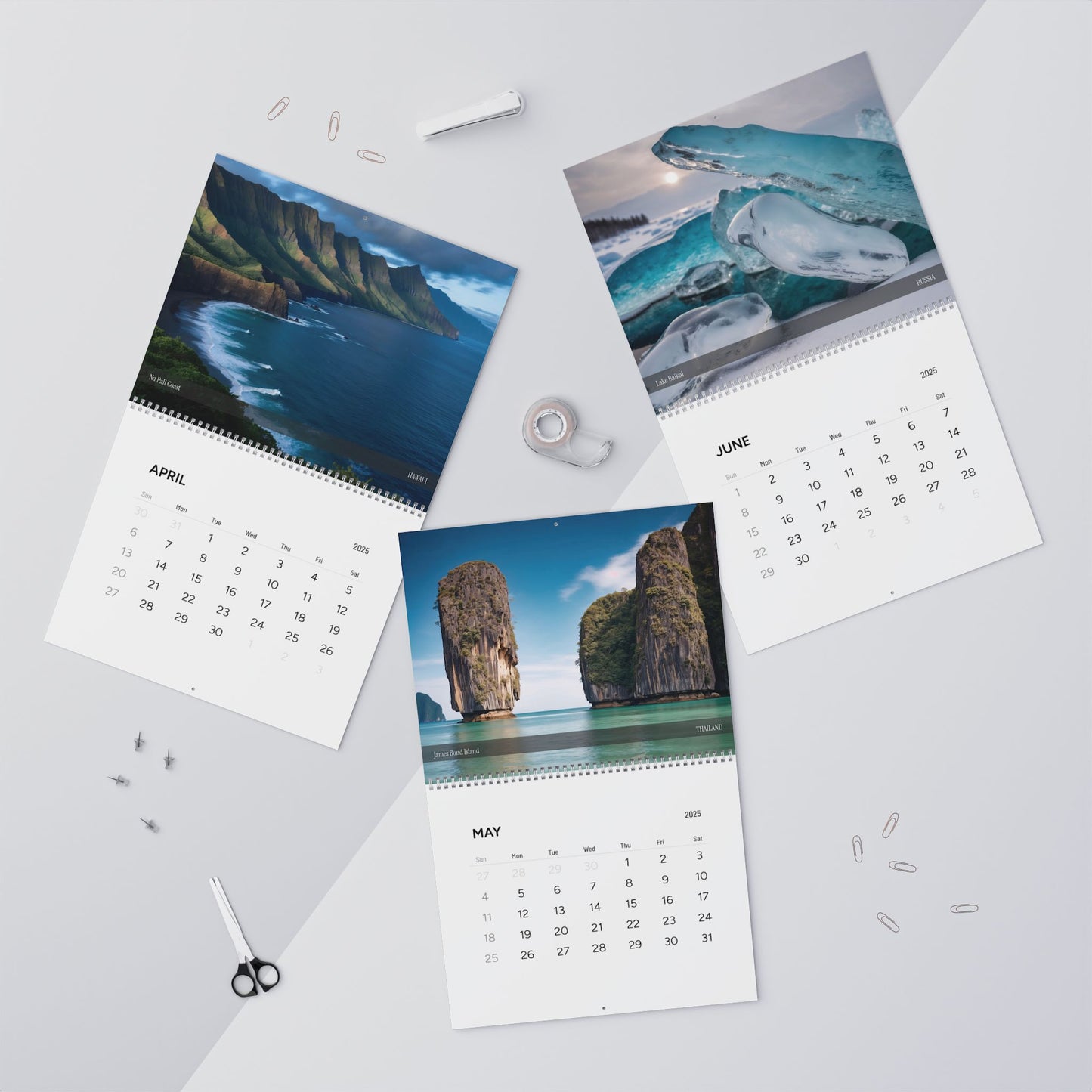 AI Generated Landscape Calendar (2025)