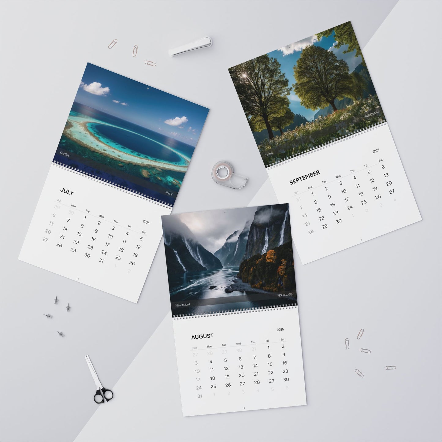 AI Generated Landscape Calendar (2025)