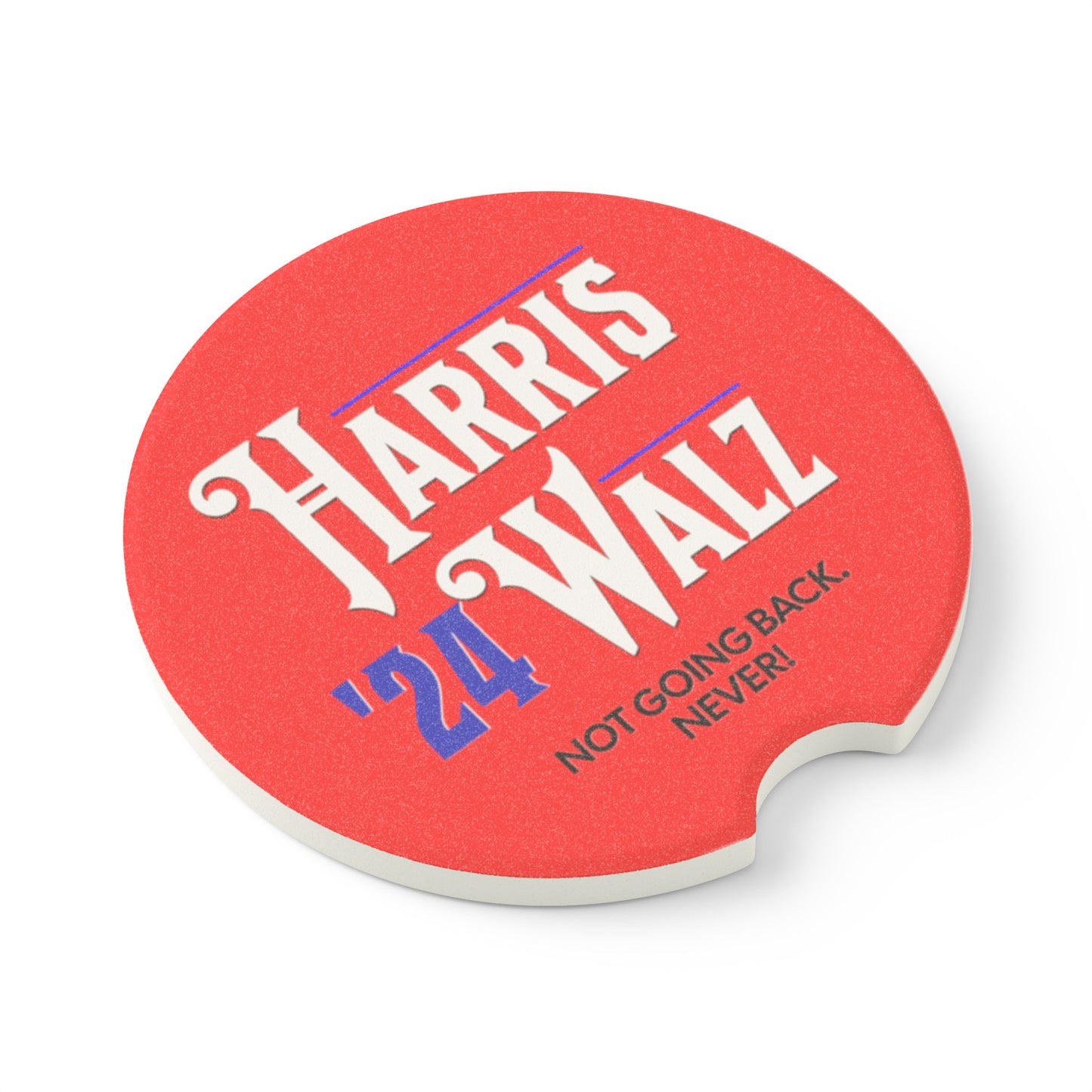 Harris Walz Soapstone Car Coaster - Red