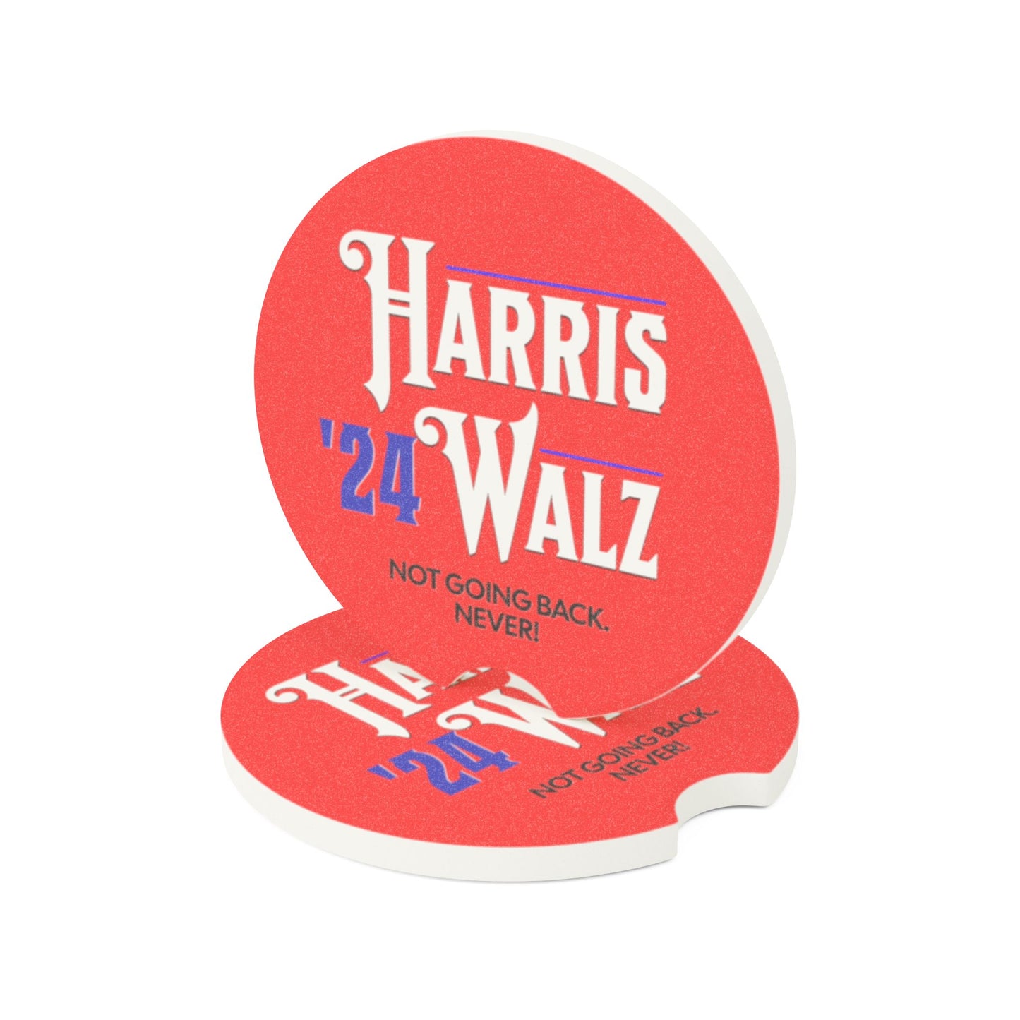 Harris Walz Soapstone Car Coaster - Red