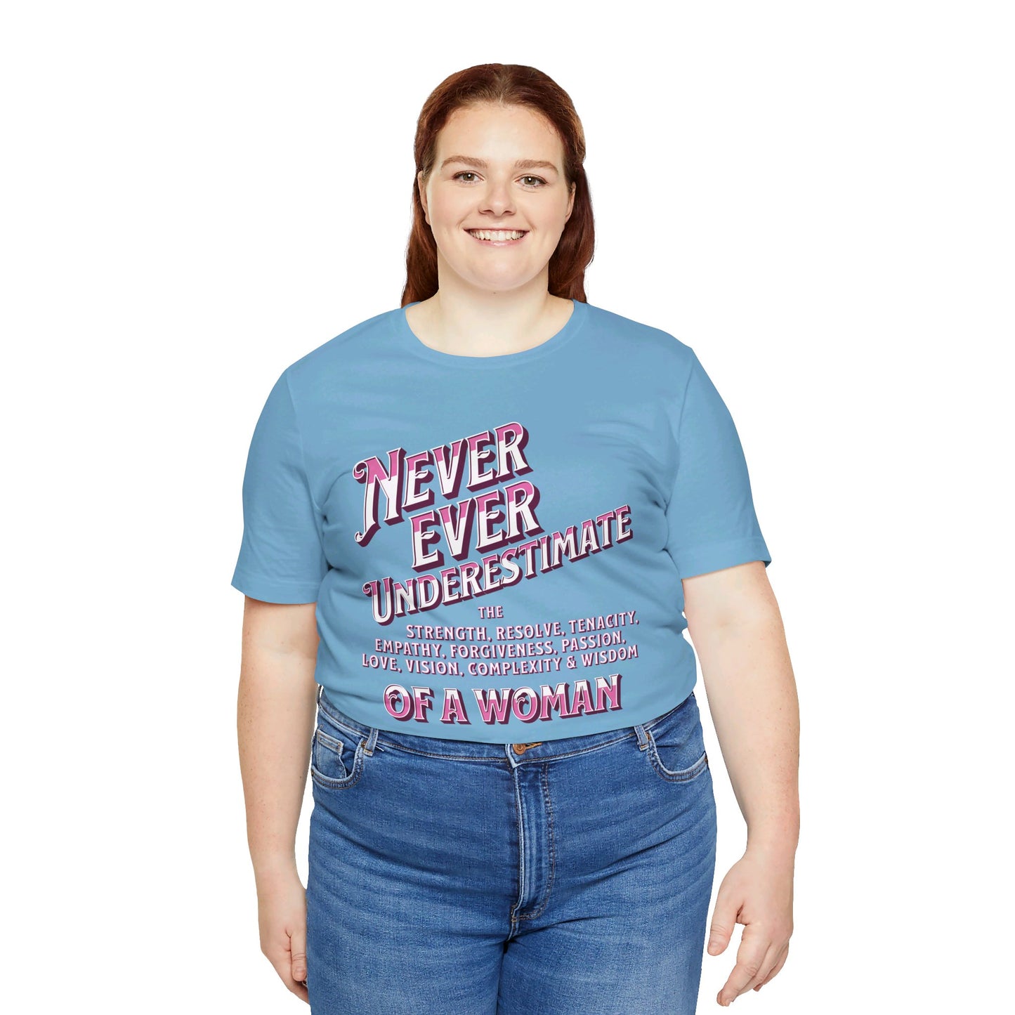 Never Underestimate A Woman Unisex Jersey Short Sleeve Tee