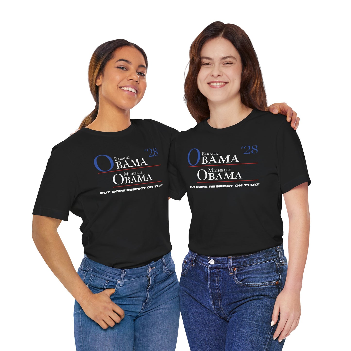 Barack Obama, President - Michelle Obama, Vice President 2028 Short Sleeve Tee