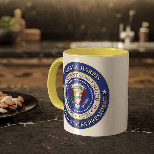 Kamala Harris Presidential Seal Colorful Mugs, 11oz