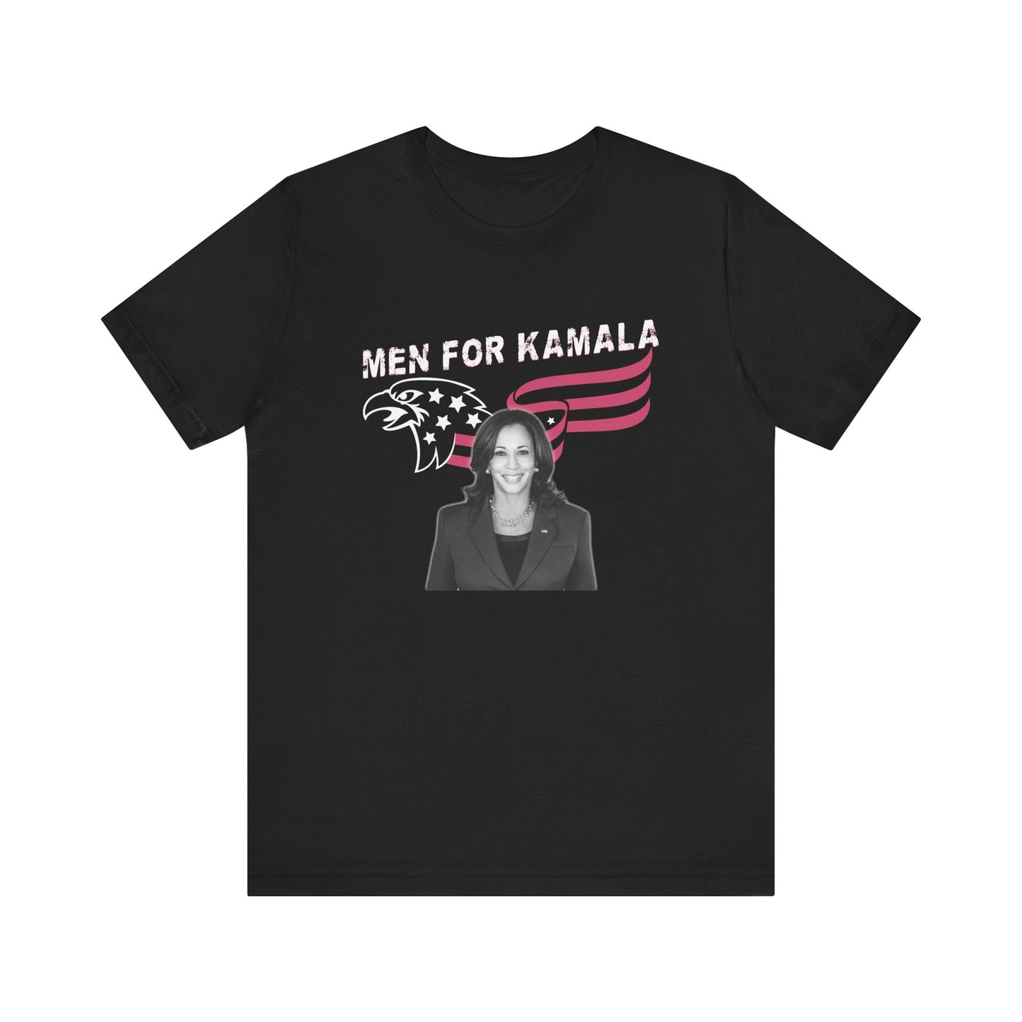 Men For Kamala | Unisex Black Short Sleeve Tee | Harris - Walz Presidential Campaign